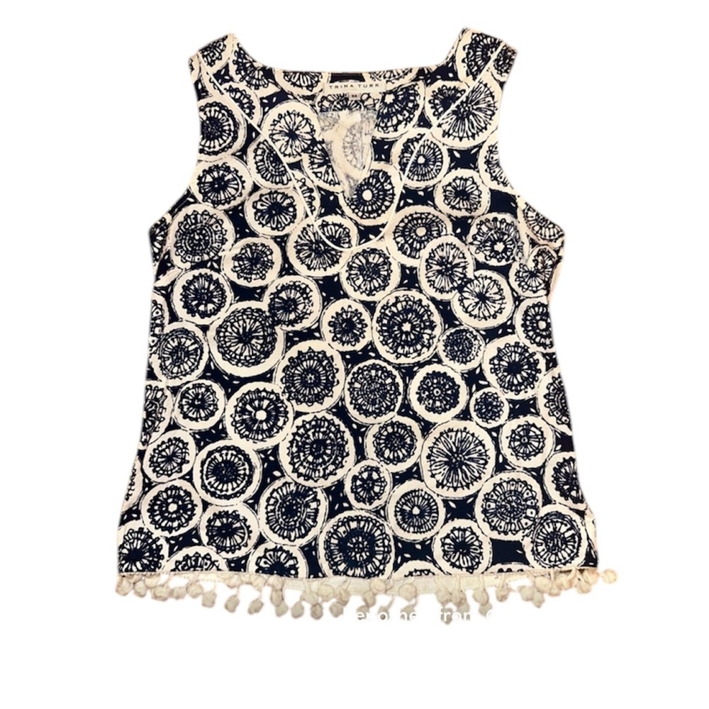 Trina Turk mosaic top, sleeveless, NWOT, size M